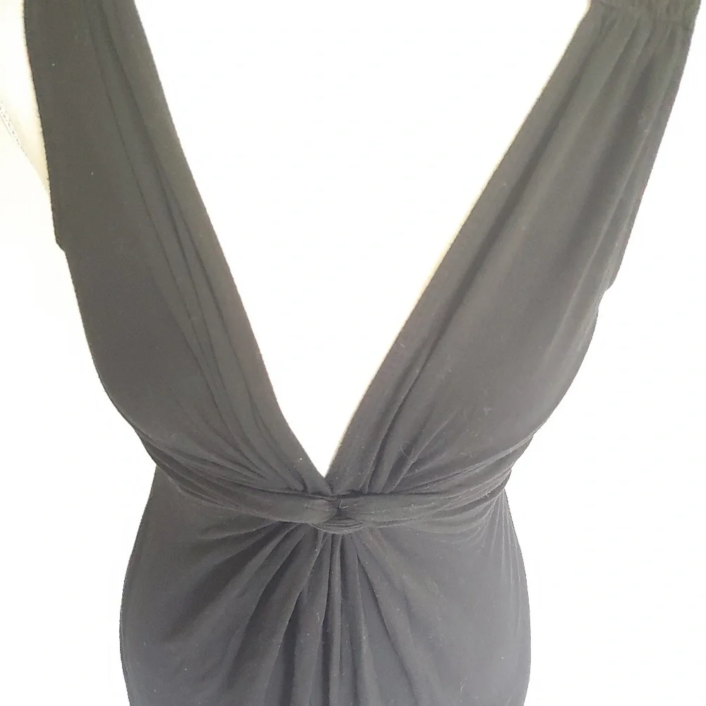 Forever 21 Black Plunging Neckline Mini Dress - Picture 2 of 7